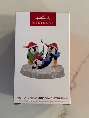2022 Hallmark Penguins Ornament - Not a creature was stirring